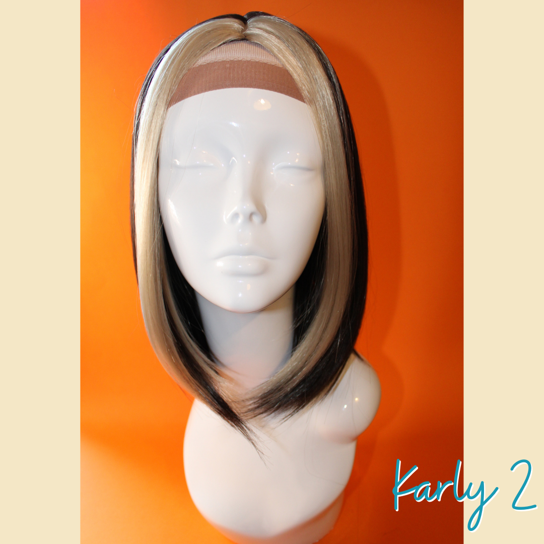 Karly 2, 14", Brown/Blonde Synthetic Wig