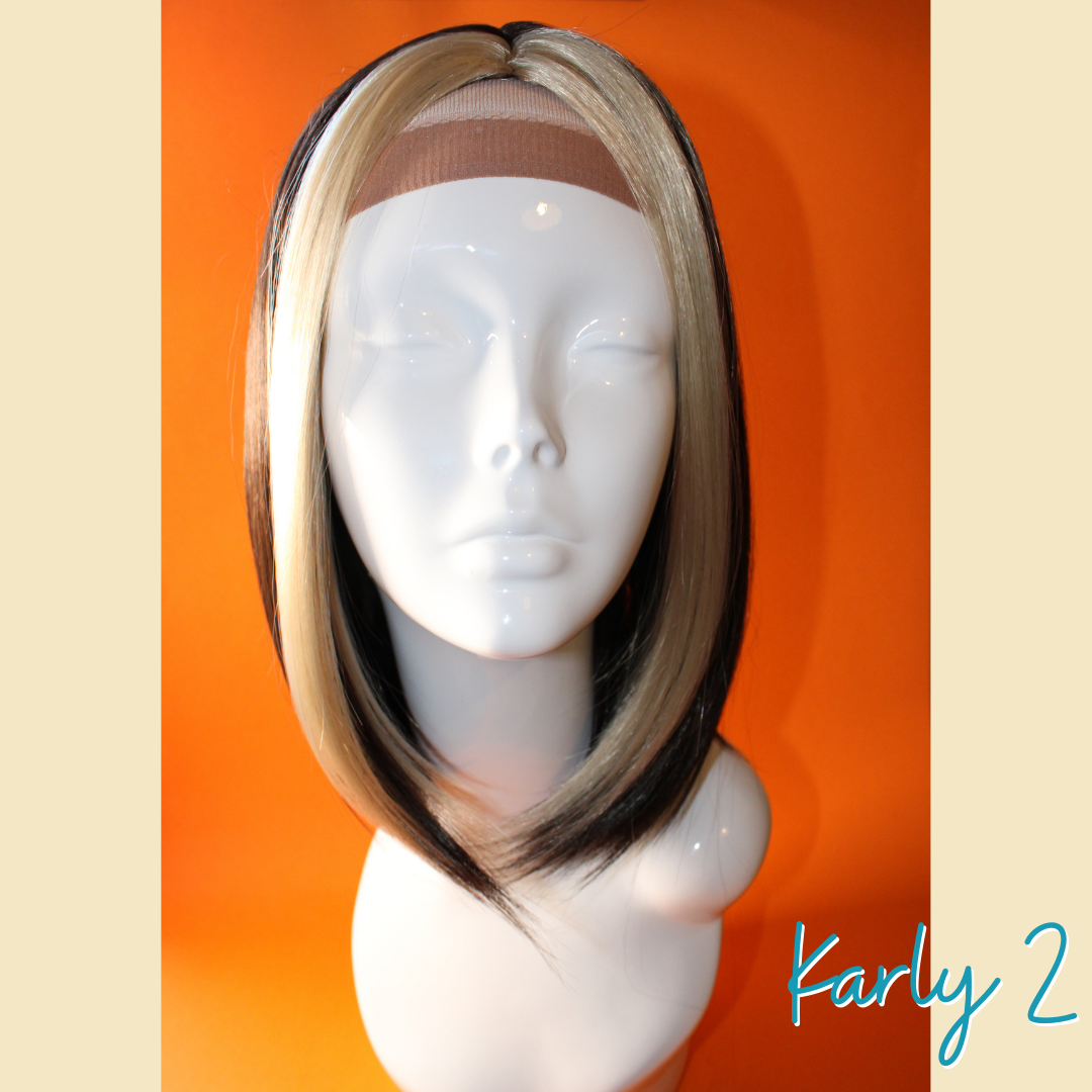 Karly 2, 14", Brown/Blonde Synthetic Wig