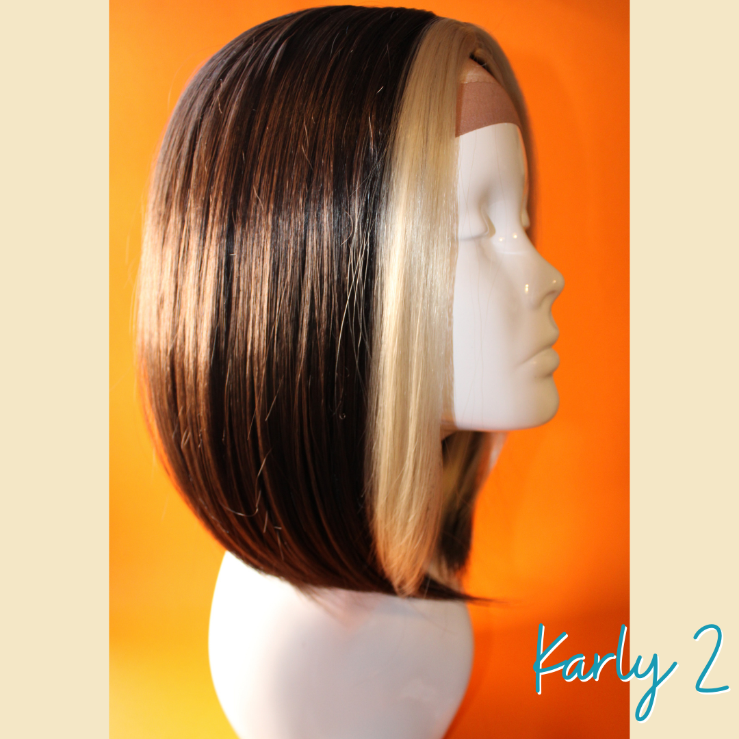 Karly 2, 14", Brown/Blonde Synthetic Wig