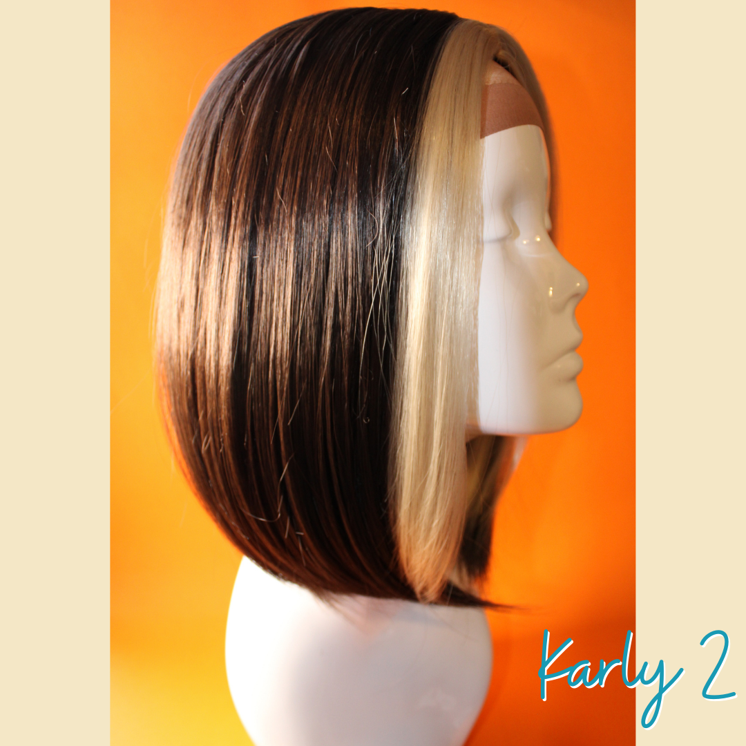 Karly 2, 14", Brown/Blonde Synthetic Wig