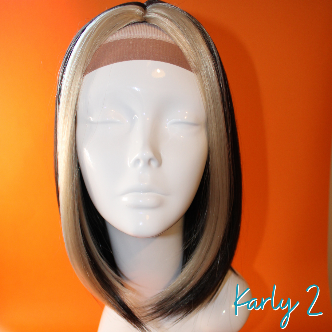 Karly 2, 14", Brown/Blonde Synthetic Wig