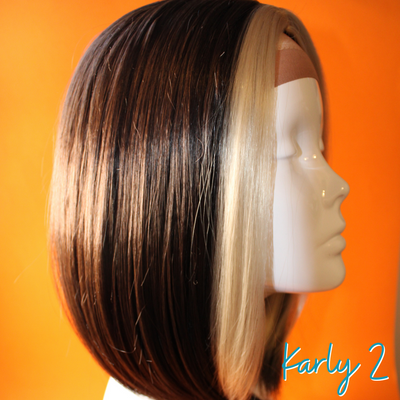 Karly 2, 14", Brown/Blonde Synthetic Wig