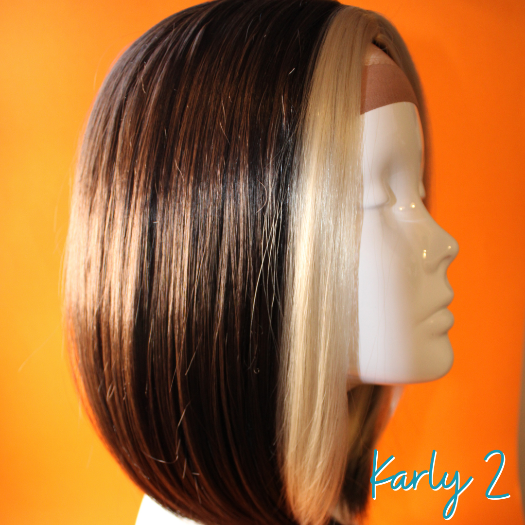 Karly 2, 14", Brown/Blonde Synthetic Wig