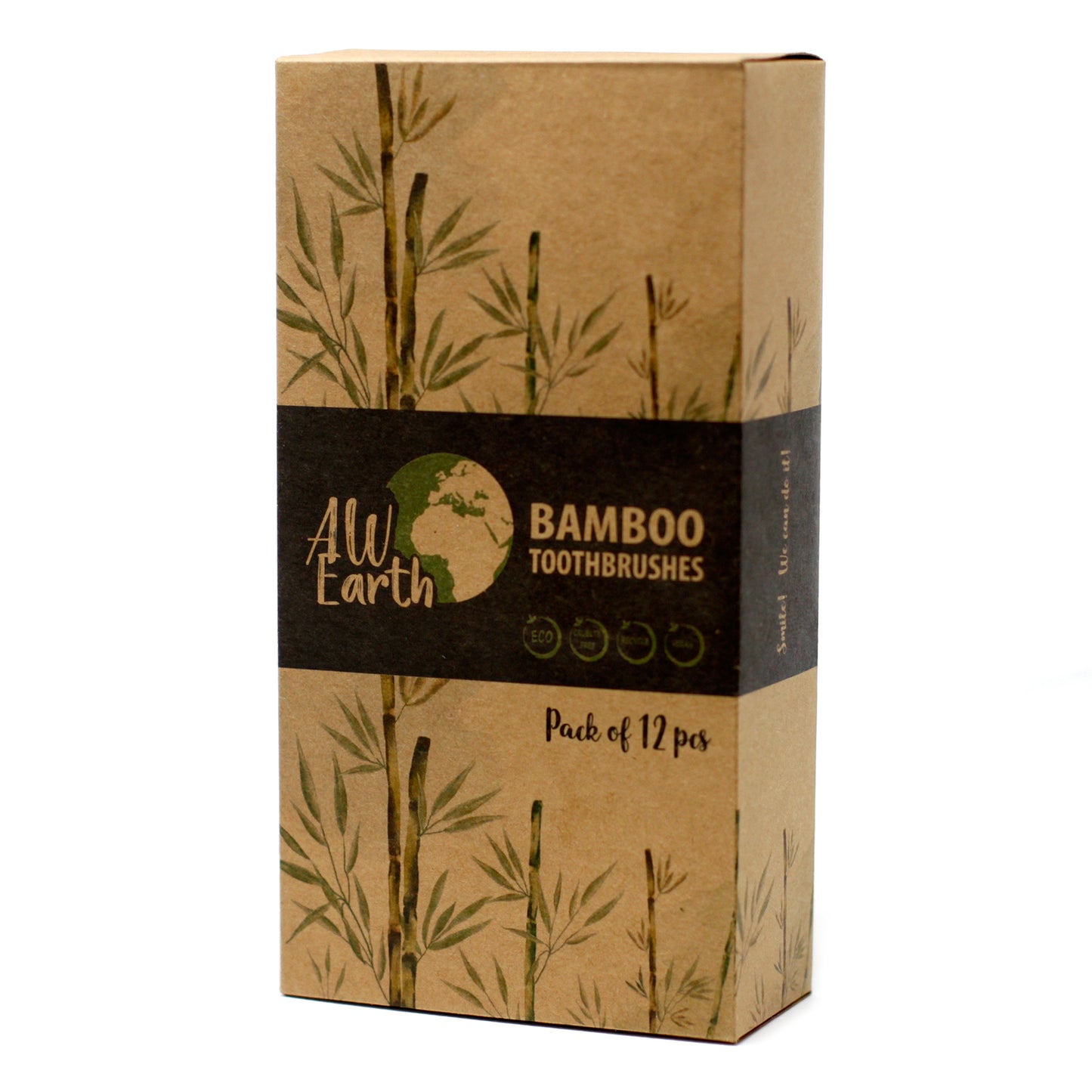 Bamboo Toothbrush - Charcoal Medium Soft 