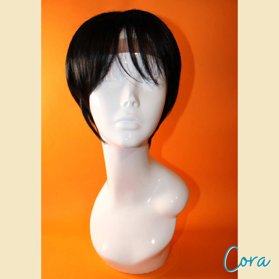 Cora - 8" - Straight Synthetic Wig - Black