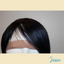 Jesse - 9", Straight, Human Hair Wig - 1B/BLUE