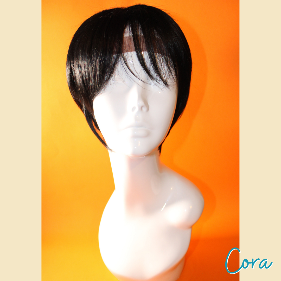 Cora - 8" - Straight Synthetic Wig - Black