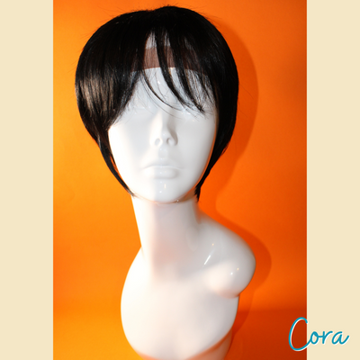 Cora - 8" - Straight Synthetic Wig - Black