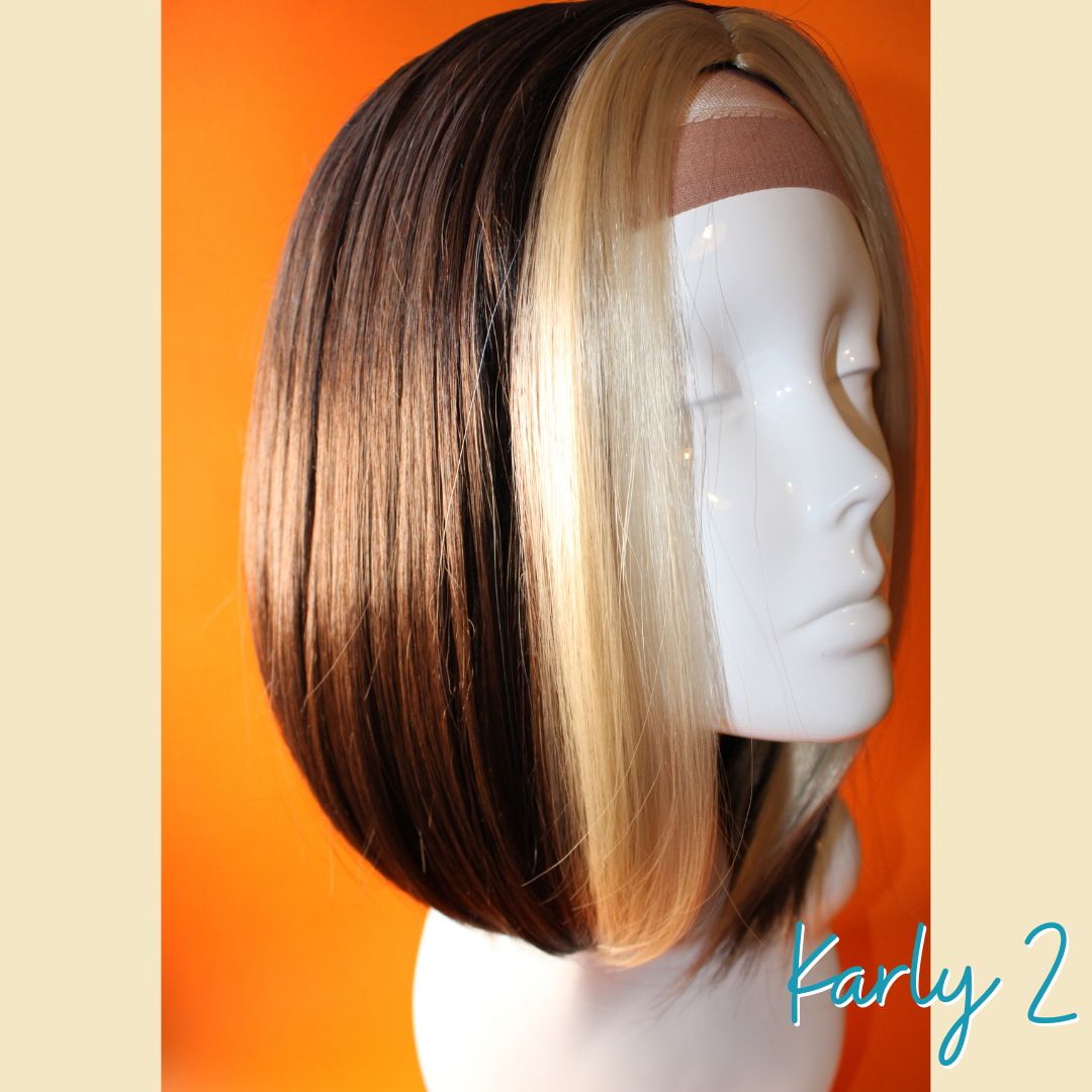 Karly 2, 14", Brown/Blonde Synthetic Wig