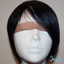 Jesse - 9", Straight, Human Hair Wig - 1B/BLUE