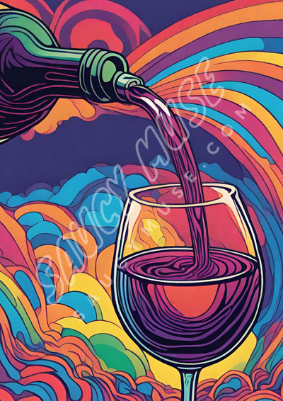 Purple Wine - Psychedelic Poster Print