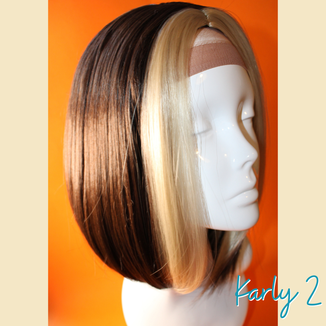 Karly 2, 14", Brown/Blonde Synthetic Wig