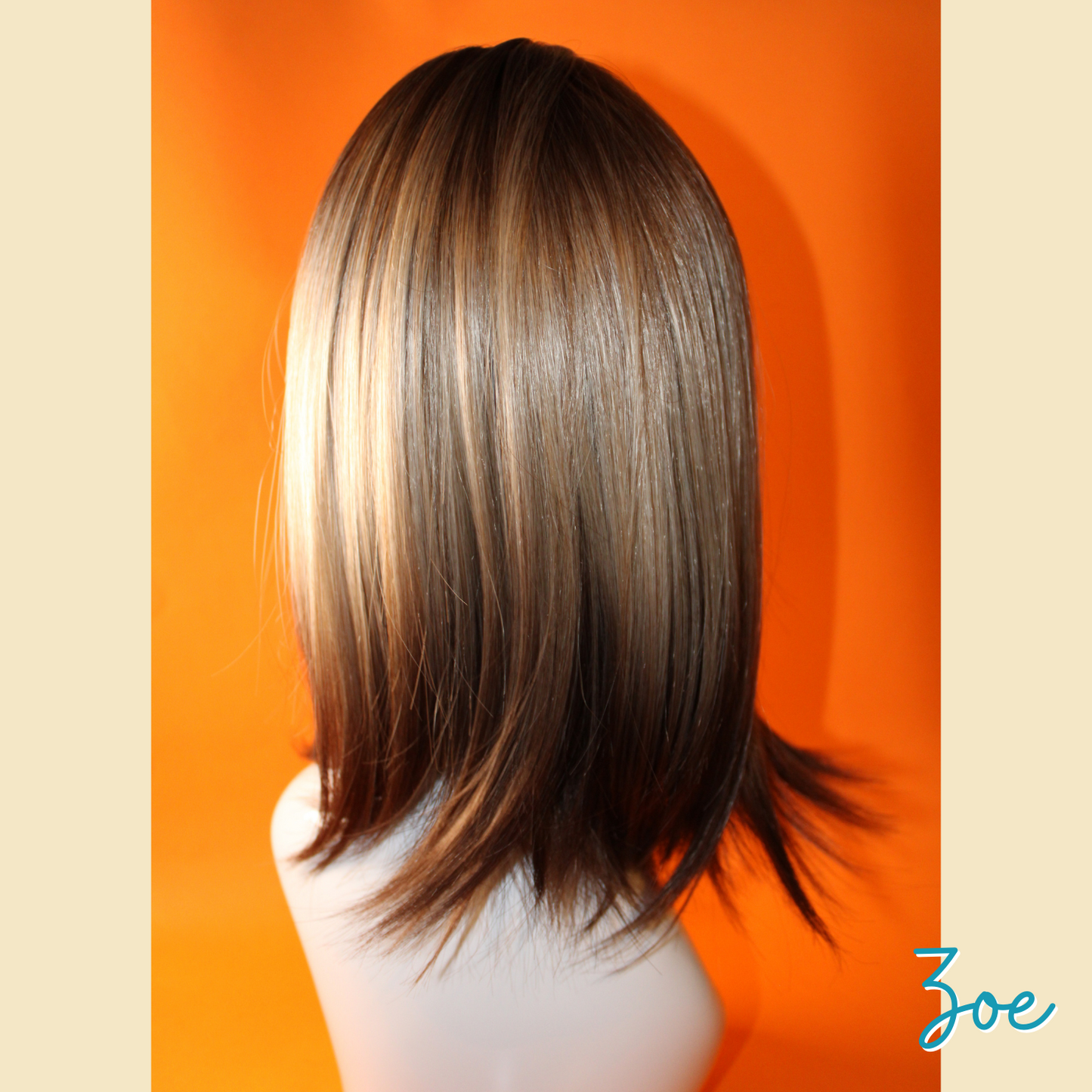 Zoe - 14" Synthetic Wig - ﻿Brown & Blonde Ombre