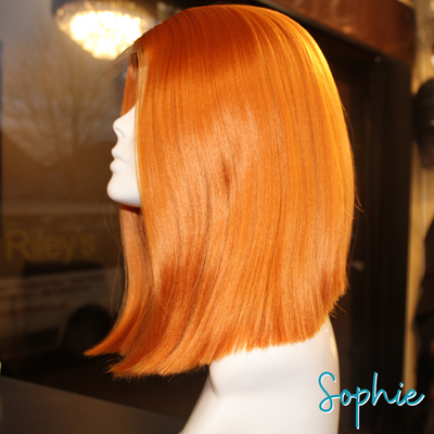 Sophie, 12", Straight Bob, Synthetic Wig - Orange