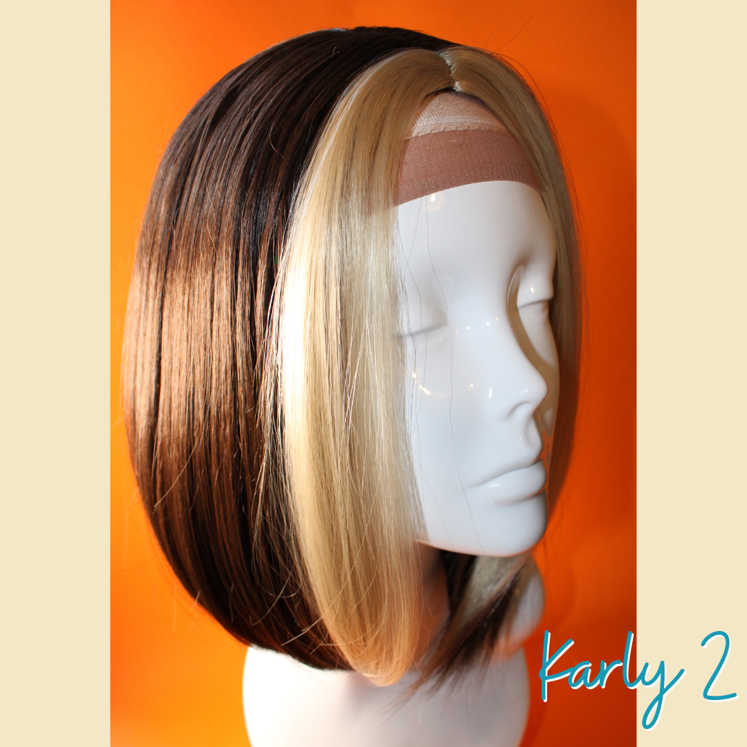 Karly 2, 14", Brown/Blonde Synthetic Wig