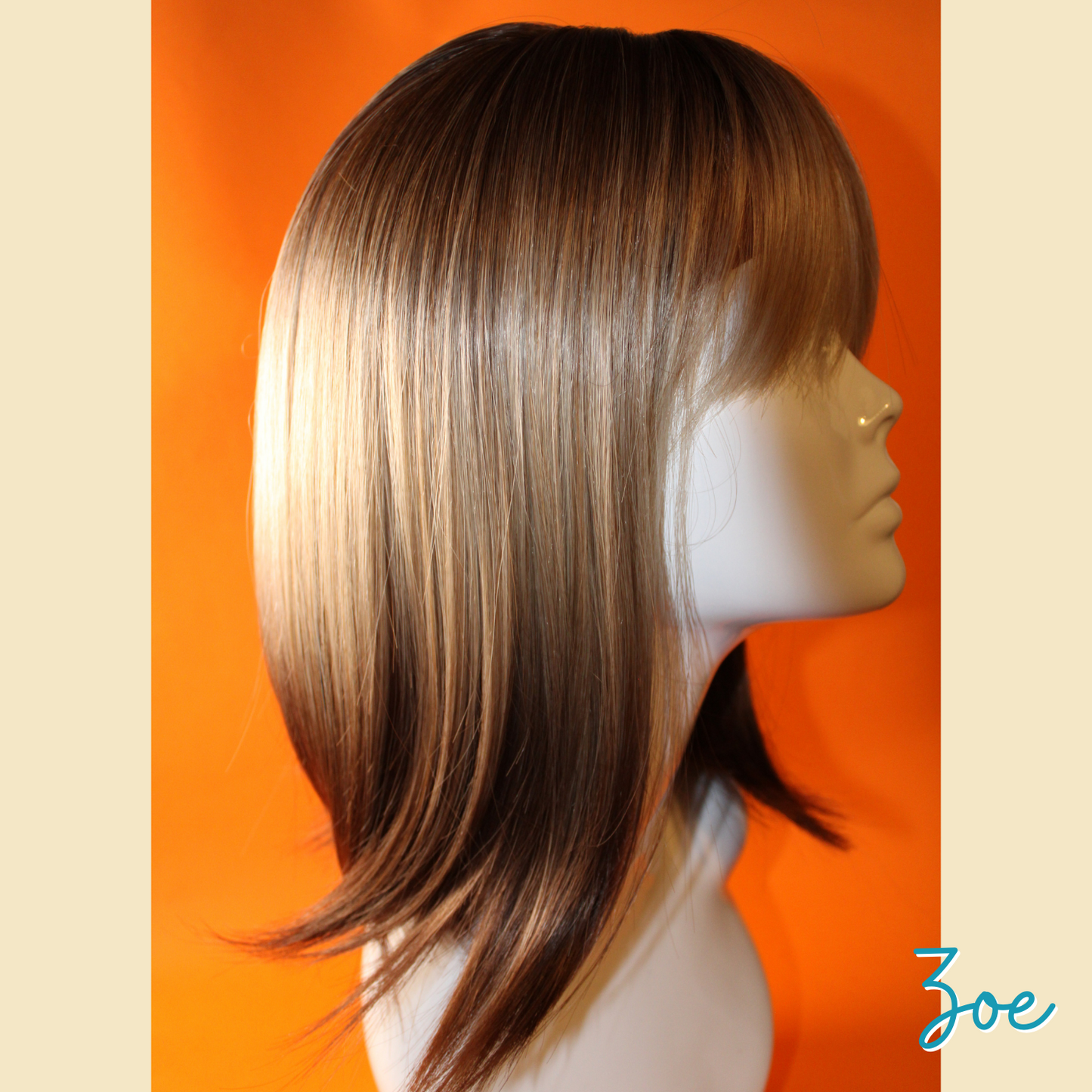 Zoe - 14" Synthetic Wig - ﻿Brown & Blonde Ombre