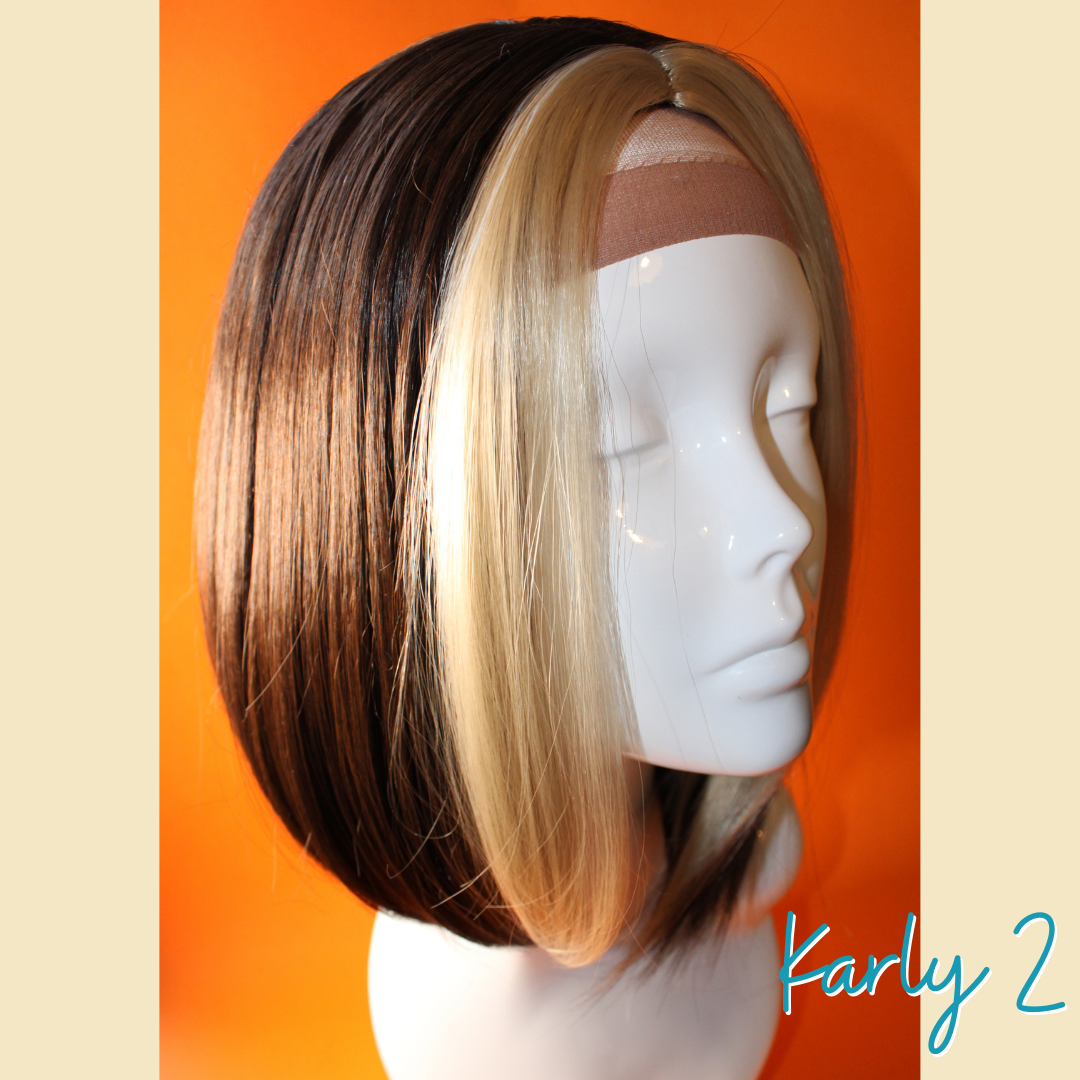 Karly 2, 14", Brown/Blonde Synthetic Wig