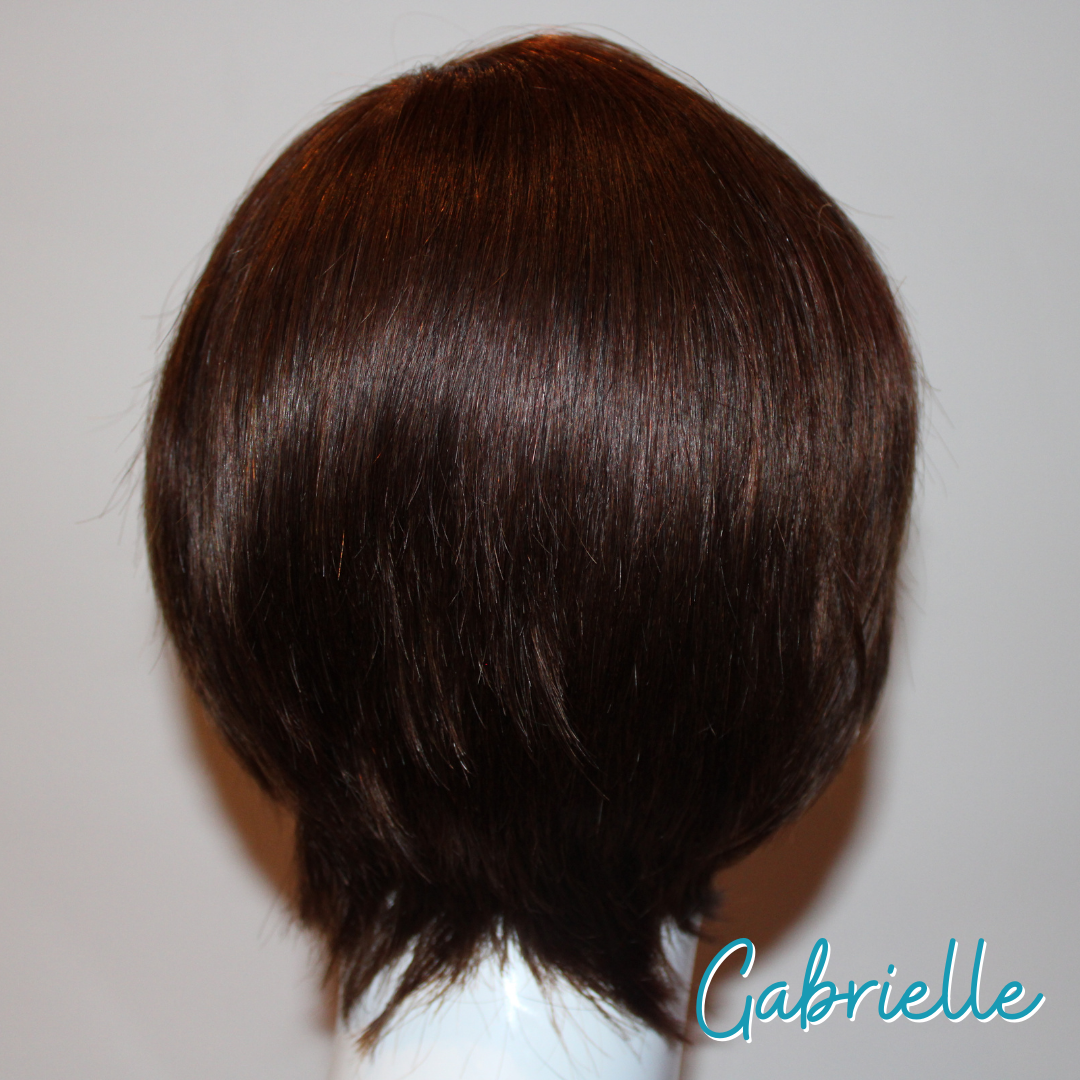 Gabrielle - 8", Straight, Human Hair Wig - Light Brown #4
