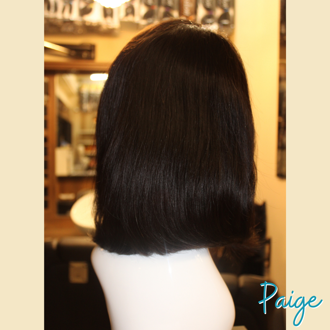 Paige- 12", Straight, Human Hair Wig - Natural