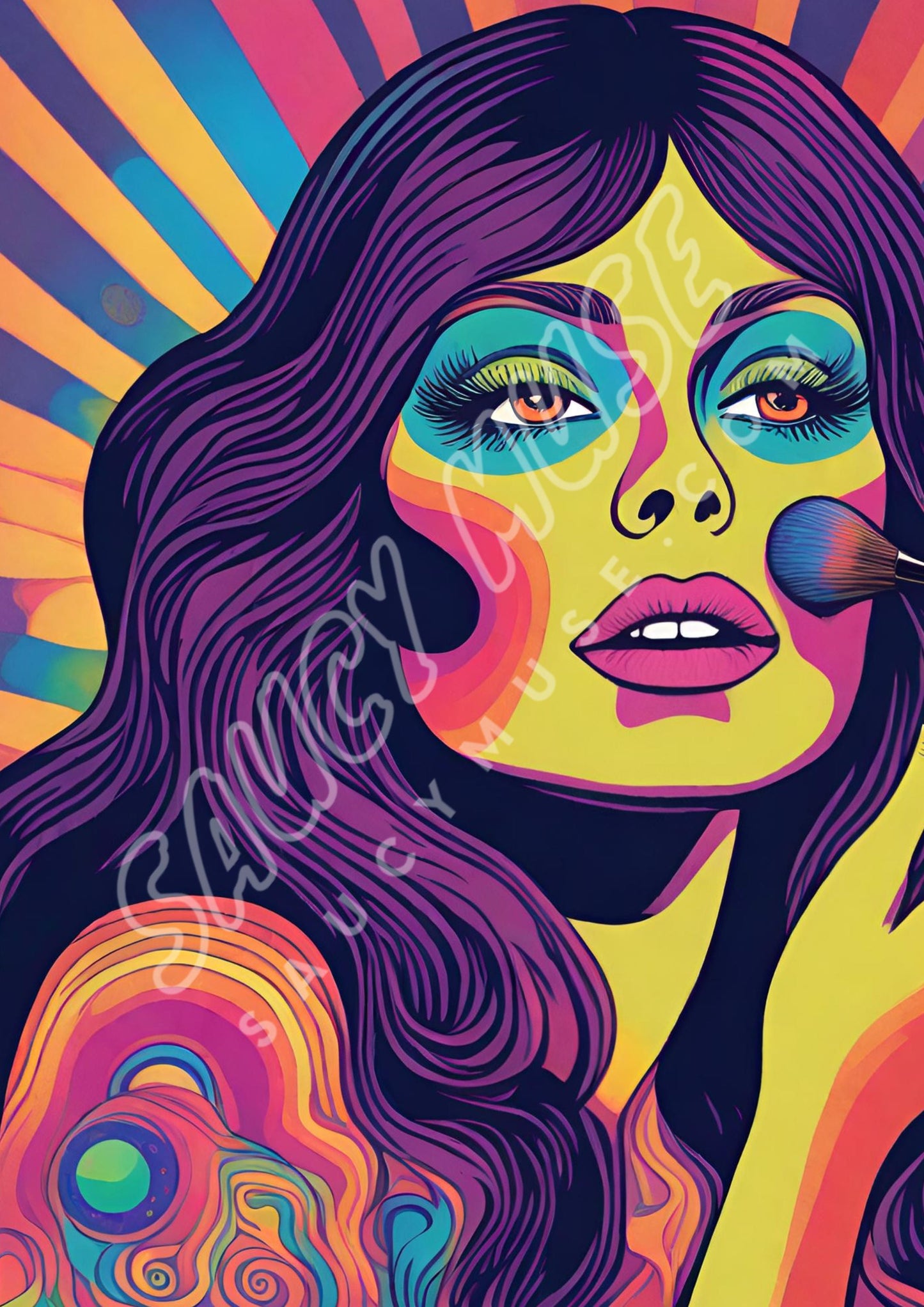 Foxy - Psychedelic Poster Print