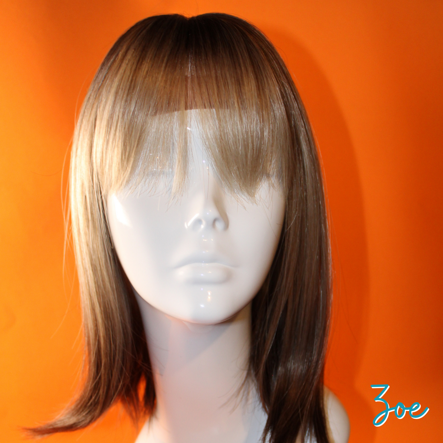 Zoe - 14" Synthetic Wig - ﻿Brown & Blonde Ombre