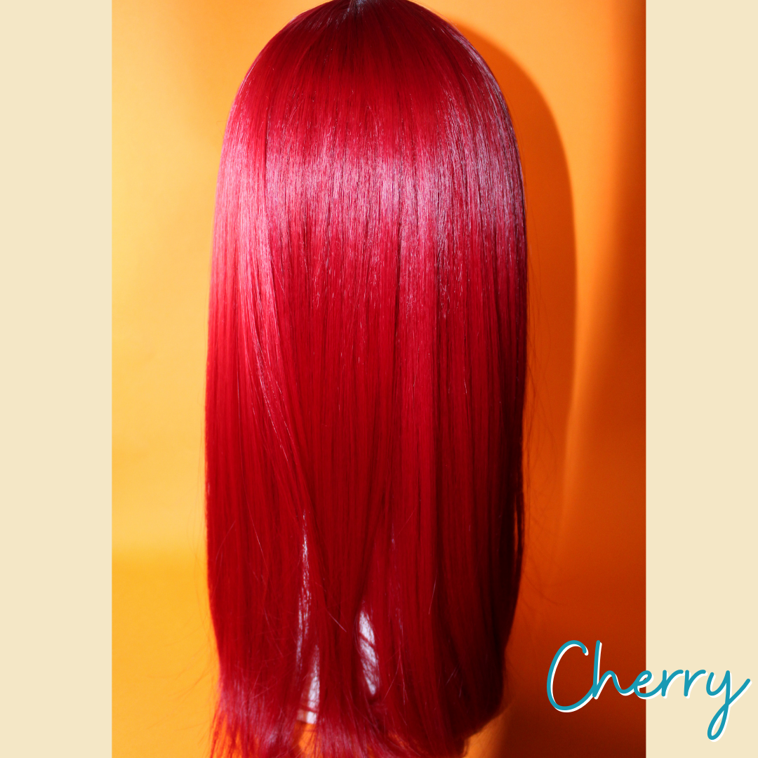Cherry - 21" Straight Synthetic Wig - Red Wine