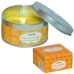 Goloka Soya Wax Candle Tin - Nag Champa 8cm