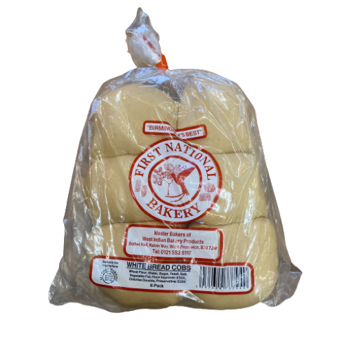 First National Bakery White Bread Cobs 6 Pack