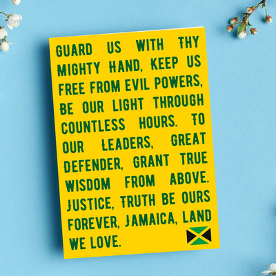 Jamaica - Jamaican National Anthem Quote Greeting Card