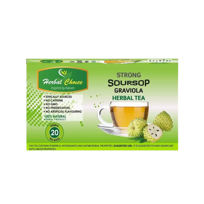 Herbal Choice Strong Soursop Graviola Herbal Tea - 20 Teabags