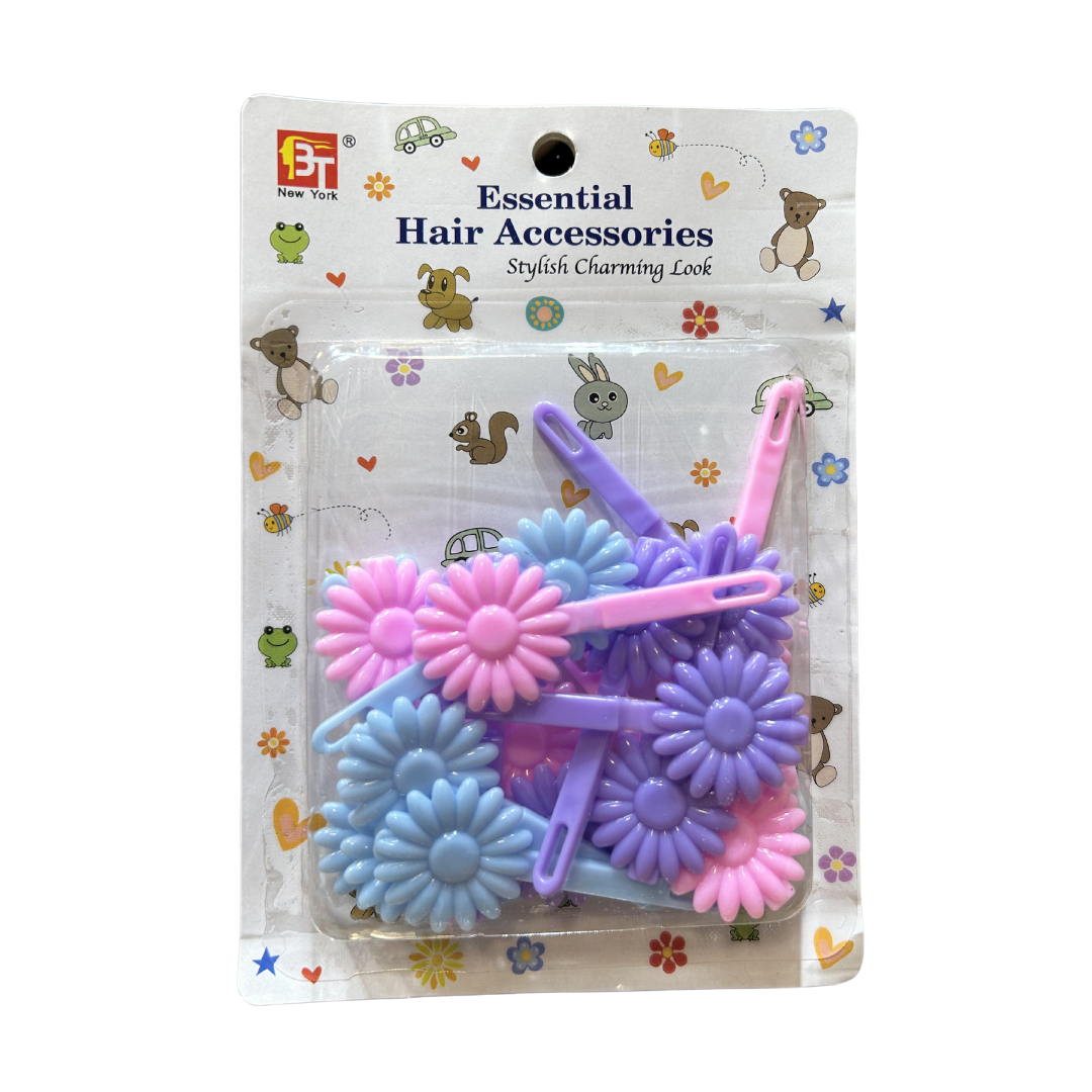 BT Barrettes - Dandelion Pastel Colours Hair Clips (07394)