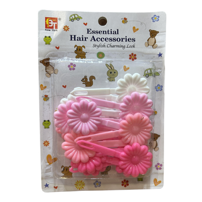 BT Barrettes - Daisy Pink Assorted Hair Clips (07308)