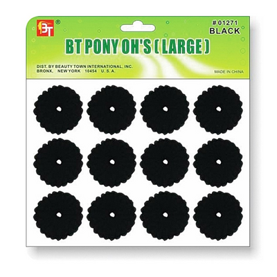 BT Pony Ohs (Large) Black Hairbands