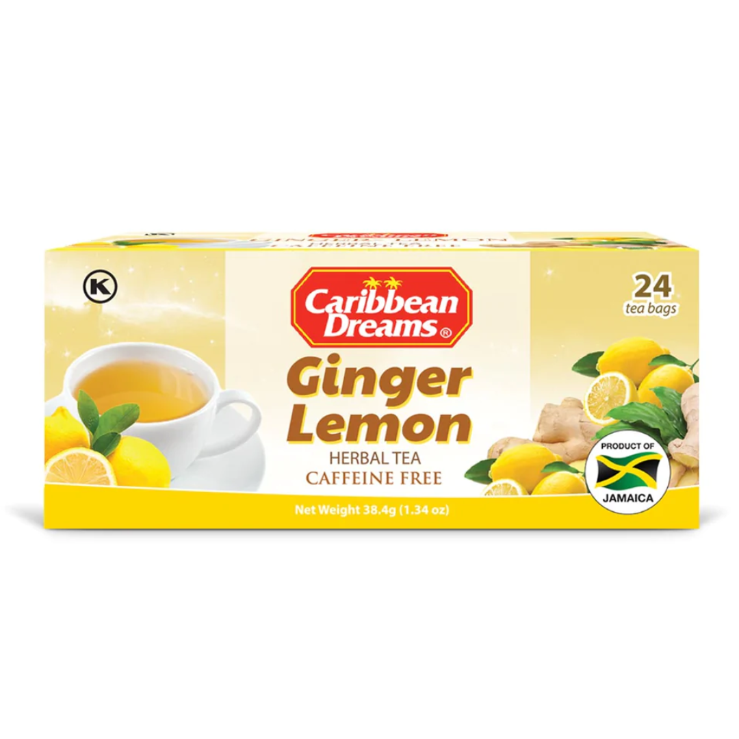Caribbean Dreams Ginger Lemon Teabags - 24 Tea Bags