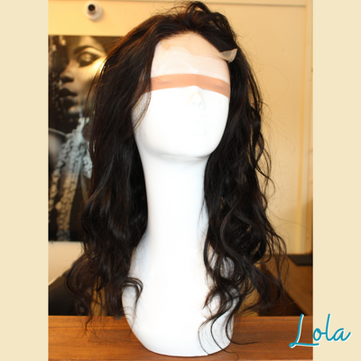 Lola - 18", 4x4 Closure, Loose Body Wave, Human Hair Wig - Natural