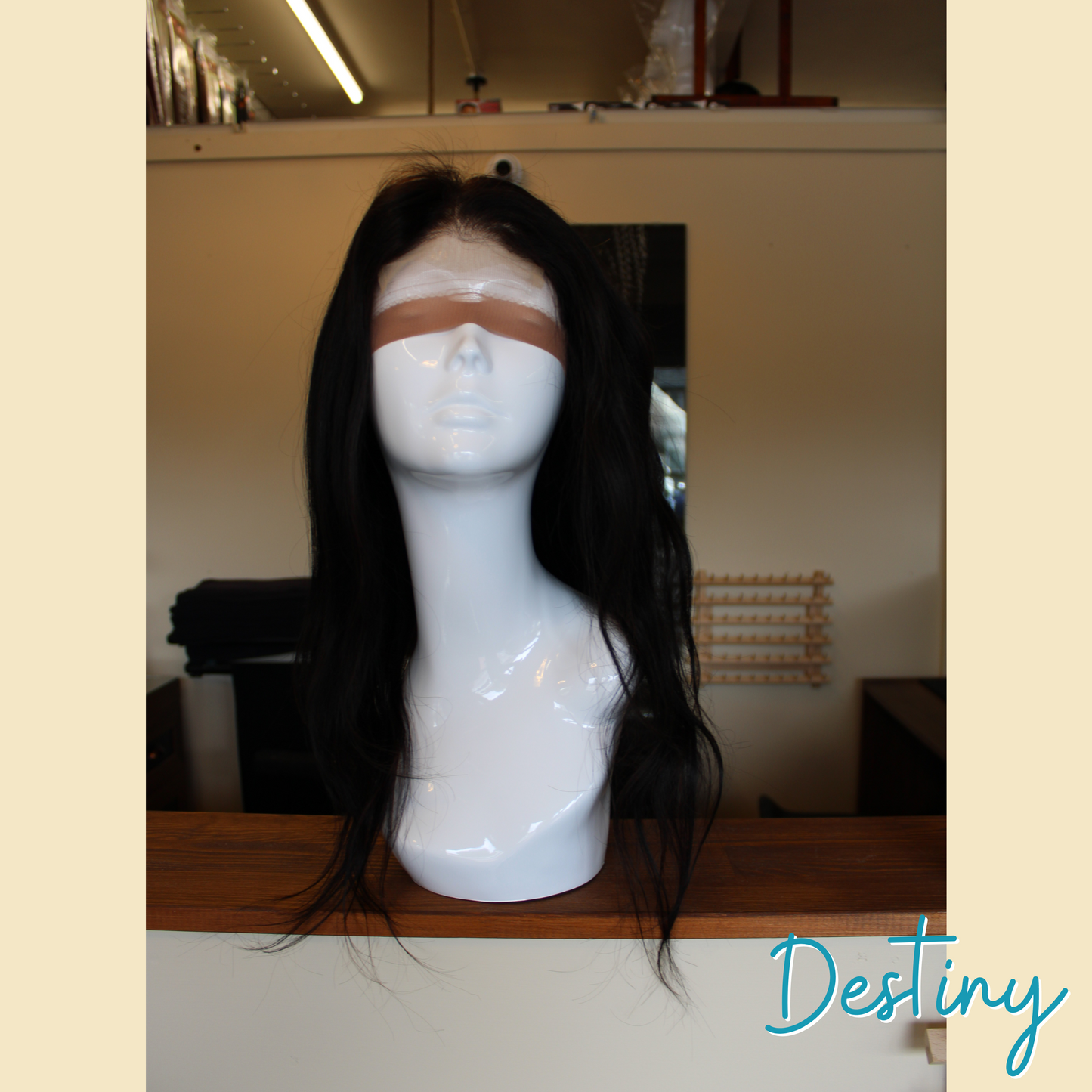 Destiny - 18", 4x4 Closure, Straight, Human Hair Wig - Natural