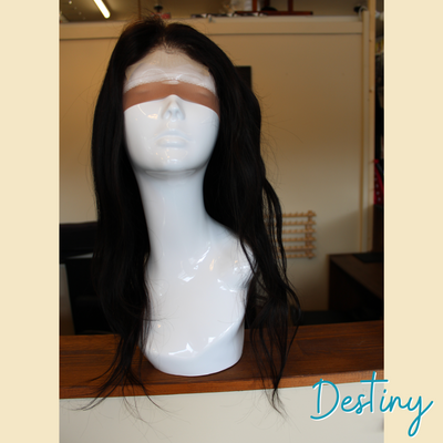 Destiny - 18", 4x4 Closure, Straight, Human Hair Wig - Natural