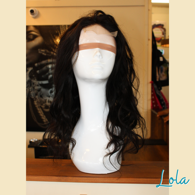 Lola - 18", 4x4 Closure, Loose Body Wave, Human Hair Wig - Natural