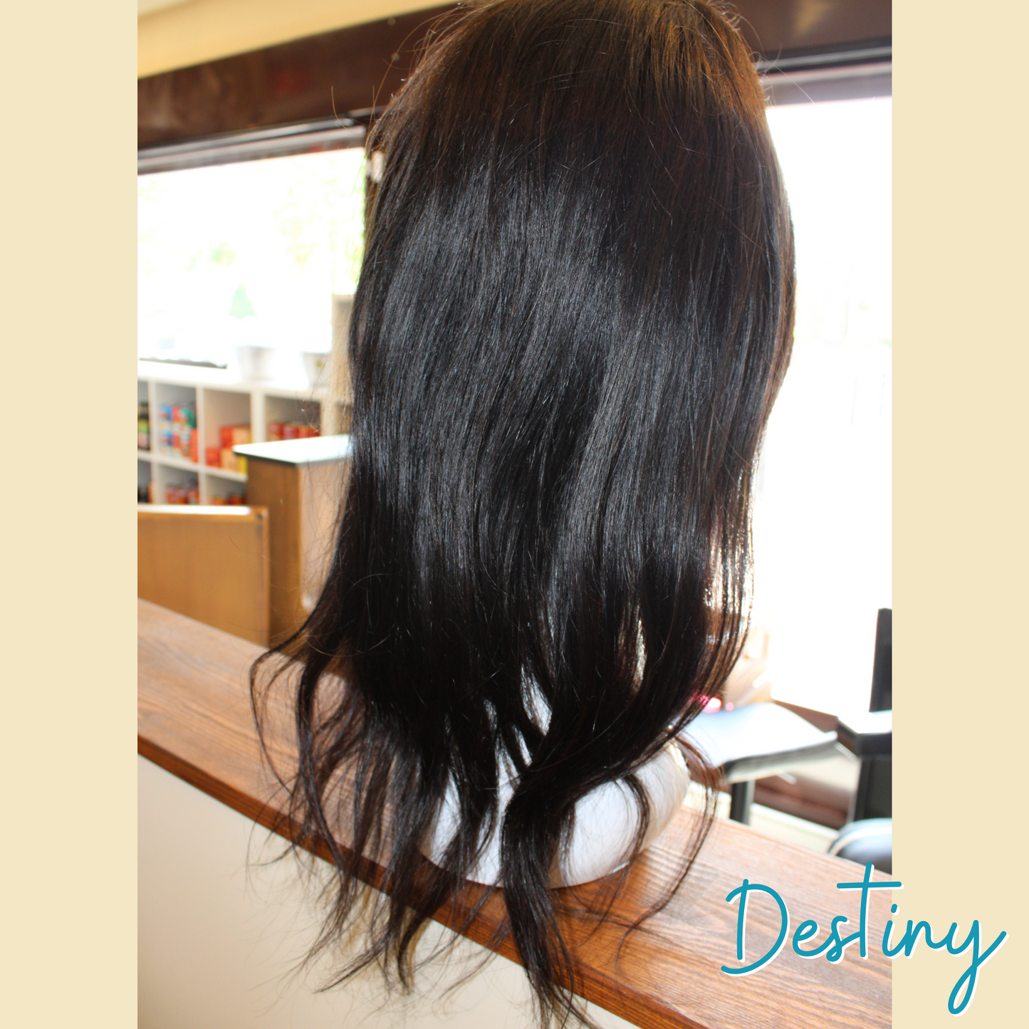 Destiny - 18", 4x4 Closure, Straight, Human Hair Wig - Natural