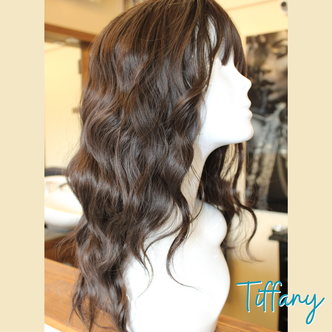 Tiffany - 19", Wavy, Synthetic Wig - Dark Brown