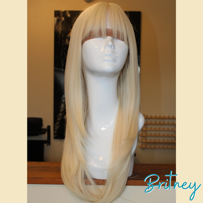Britney - 22", Straight, Synthetic Wig - Platinum Blonde