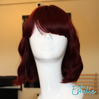 Estelle - 12", Body Wave, Synthetic Wig - Deep Red