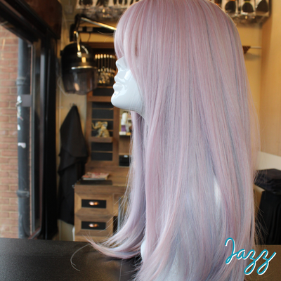 Jazz - 21", Straight, Synthetic Wig - Blue Pink