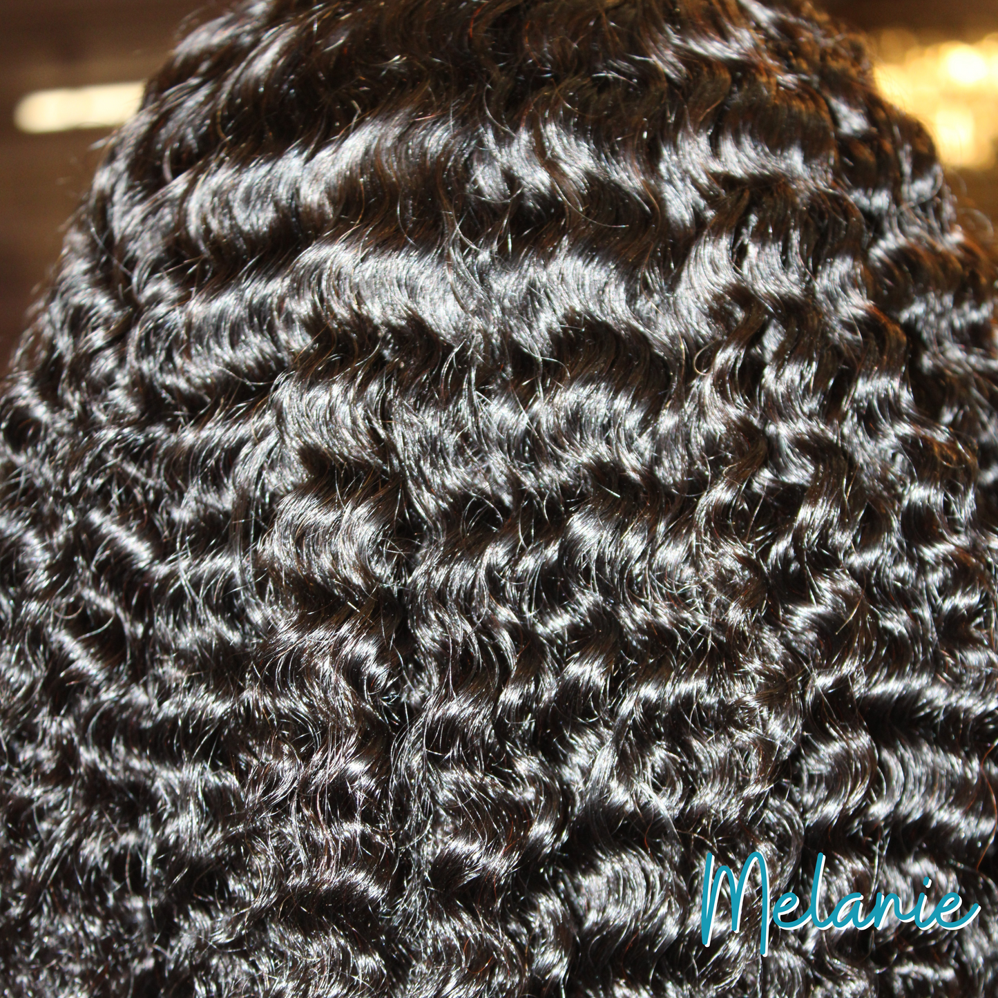 Melanie - 16", 13x4 Closure, Curly, Remy Human Hair Wig - Natural