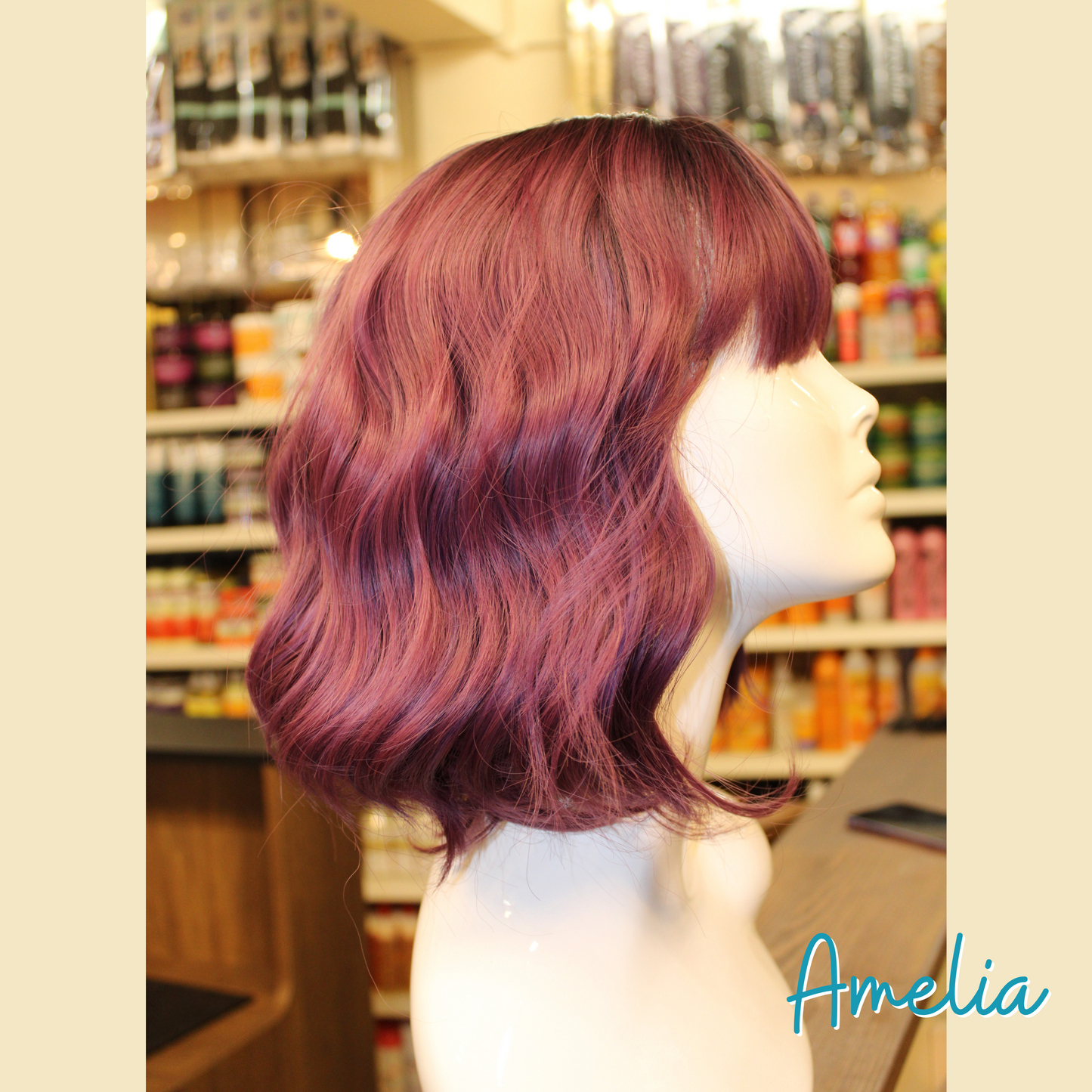 Amelia - 12", Body Wave, Synthetic Wig - #397 - Purple