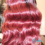 Mabel - 26", 2 x 4 Closure, Body Wave, Synthetic Wig - Red Ombre