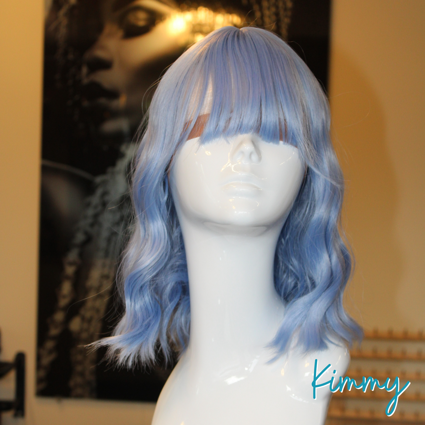 Kimmy - 16", Body Wave, Synthetic Wig - Light Blue
