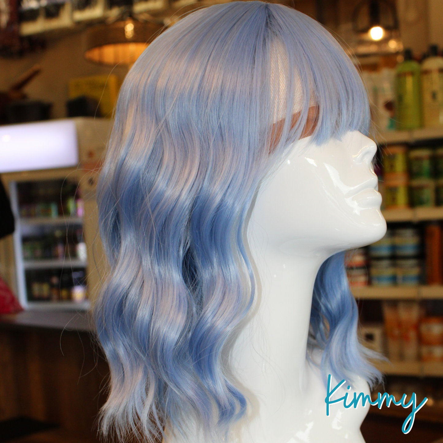 Kimmy - 16", Body Wave, Synthetic Wig - Light Blue