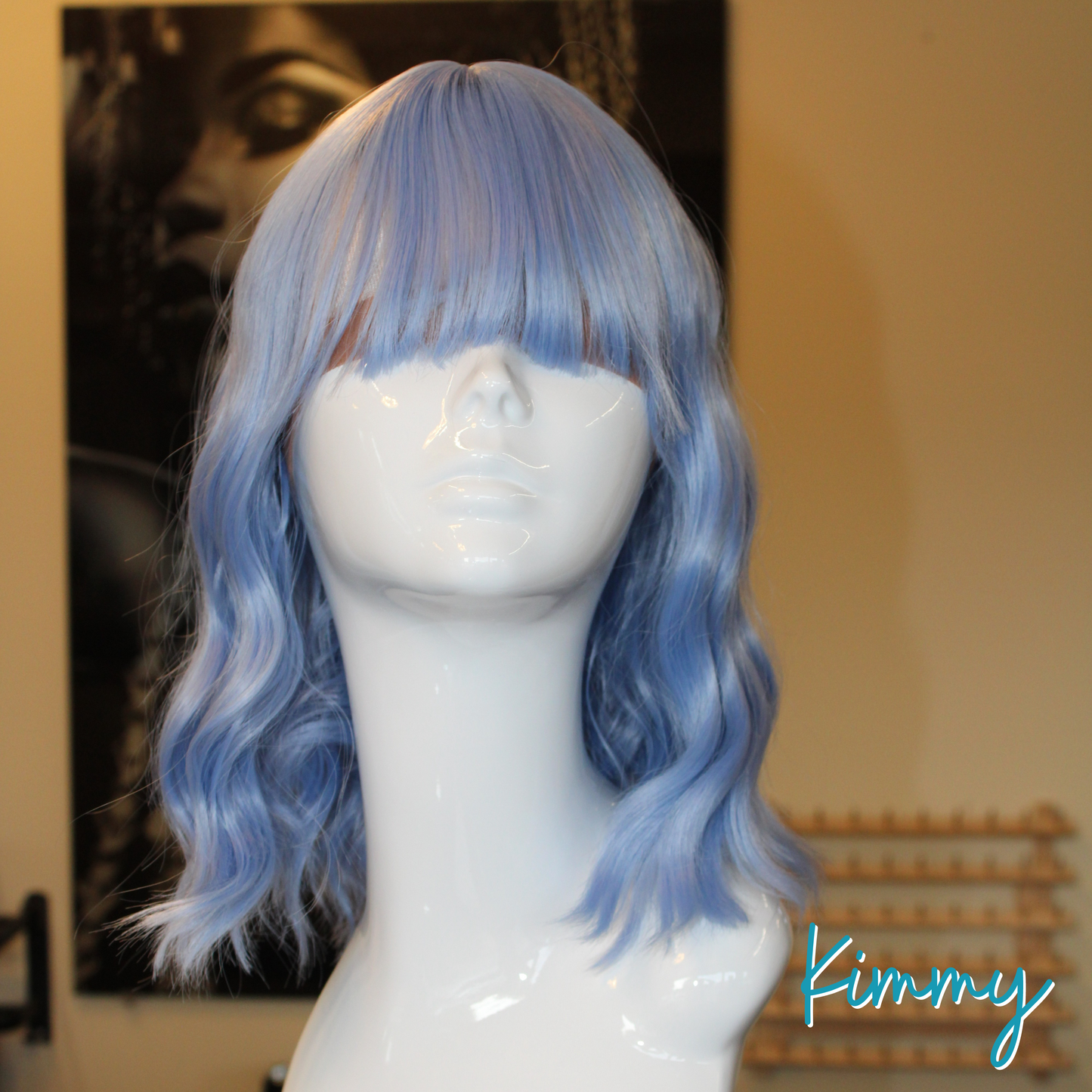 Kimmy - 16", Body Wave, Synthetic Wig - Light Blue