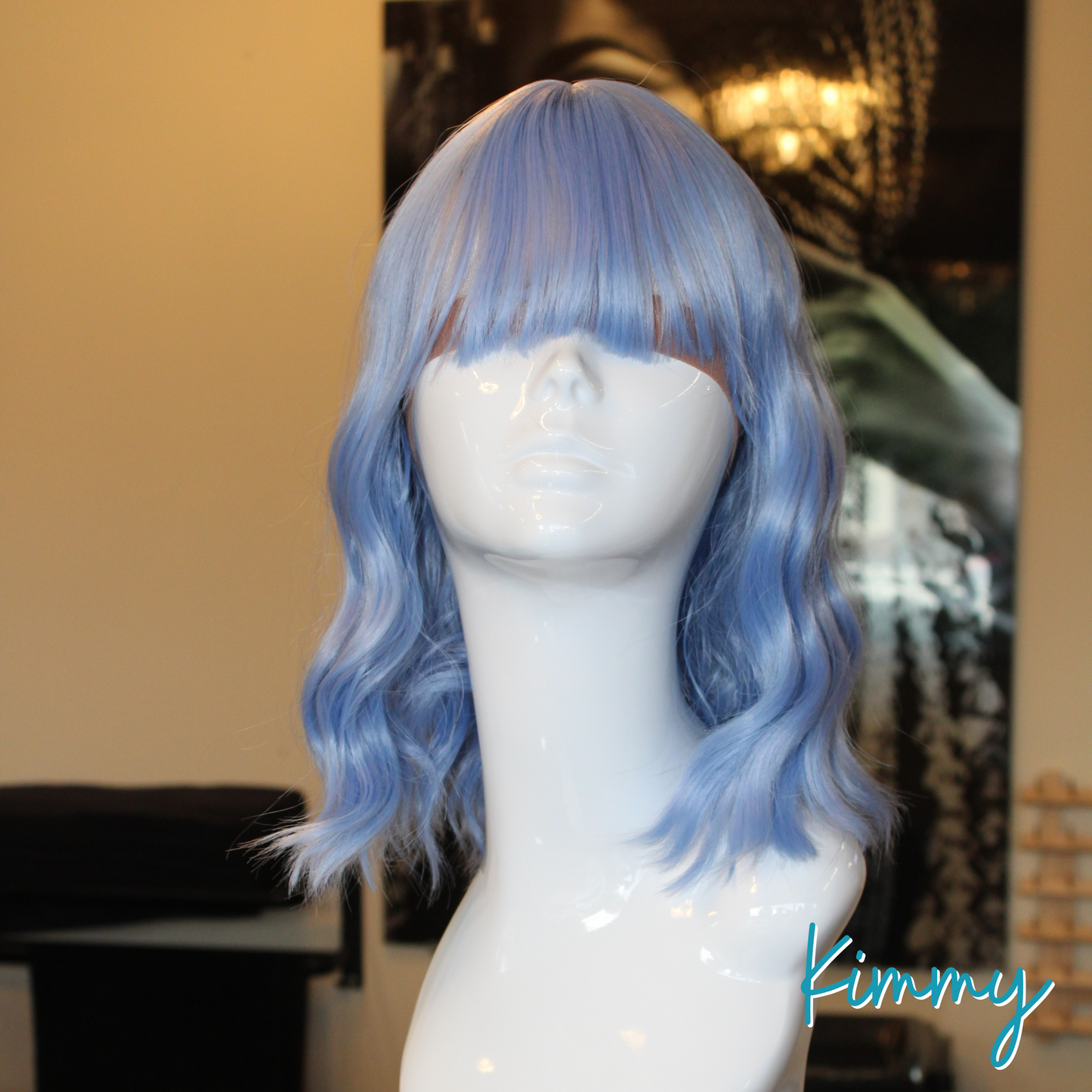 Kimmy - 16", Body Wave, Synthetic Wig - Light Blue